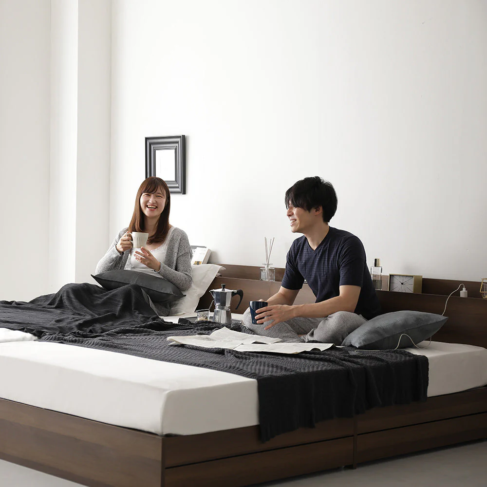 引き出し収納付きベッド 『Serest セレスト』 2台セット ブラック - Image 37