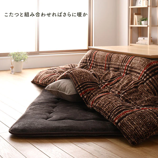 極厚フランネル こたつ敷き布団ラグ 約190×240cm ブラウン - Image 13