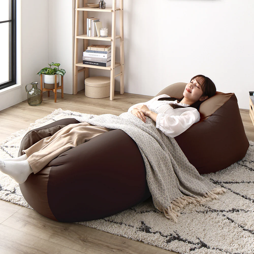 日本製 ビーズクッション 『STIIBO』 2個セット グレージュ・グレージュ - Image 29