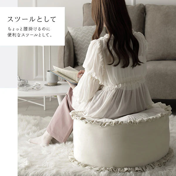 ニュアンスカラー 布団が収納できるクッションカバー スモーキーグリーン - Image 4